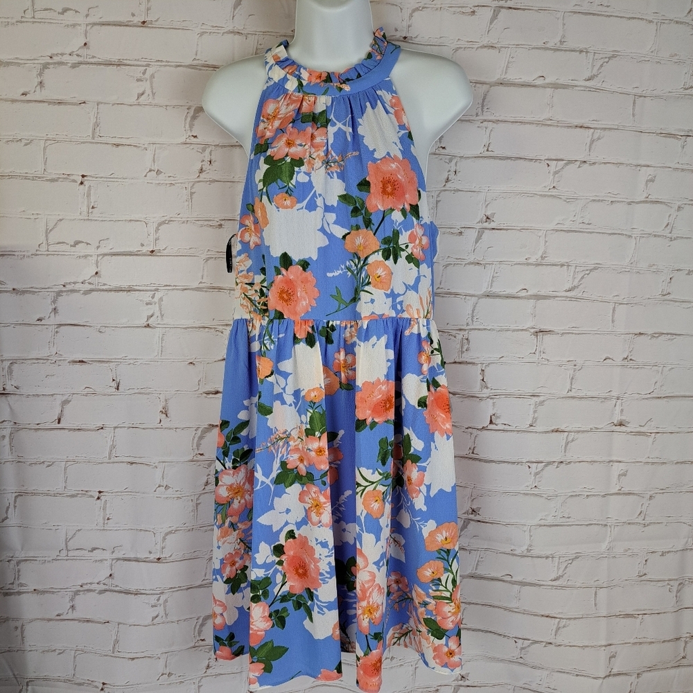 Vince Camuto Floral Print Fit & Flare Dress - Picture 3 of 12